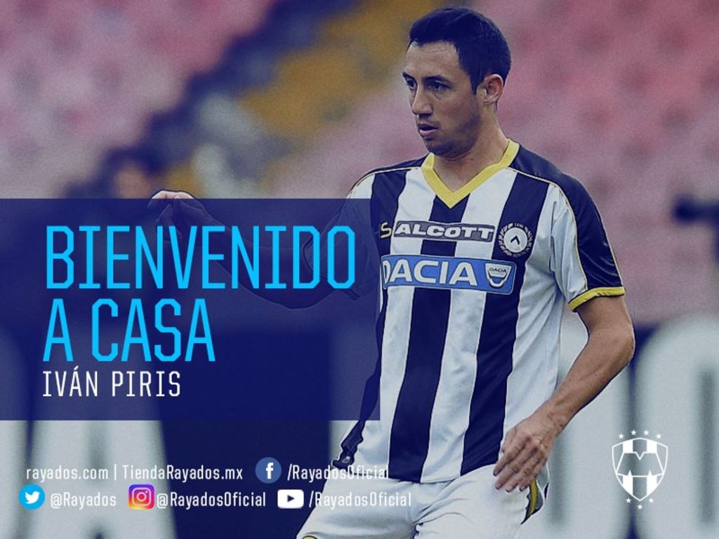 Iván Piris llegará al conjunto regiomontano luego de su participación con el Udinese de Italia, con el que Monterrey llegó a un acuerdo para obtener los servicios del sudamericano. (TWITTER)