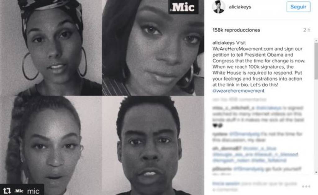 Difunden video. Diversos famosos lanzaron en las redes sociales un clip en donde piden justicia racial en Estados Unidos. (ESPECIAL)