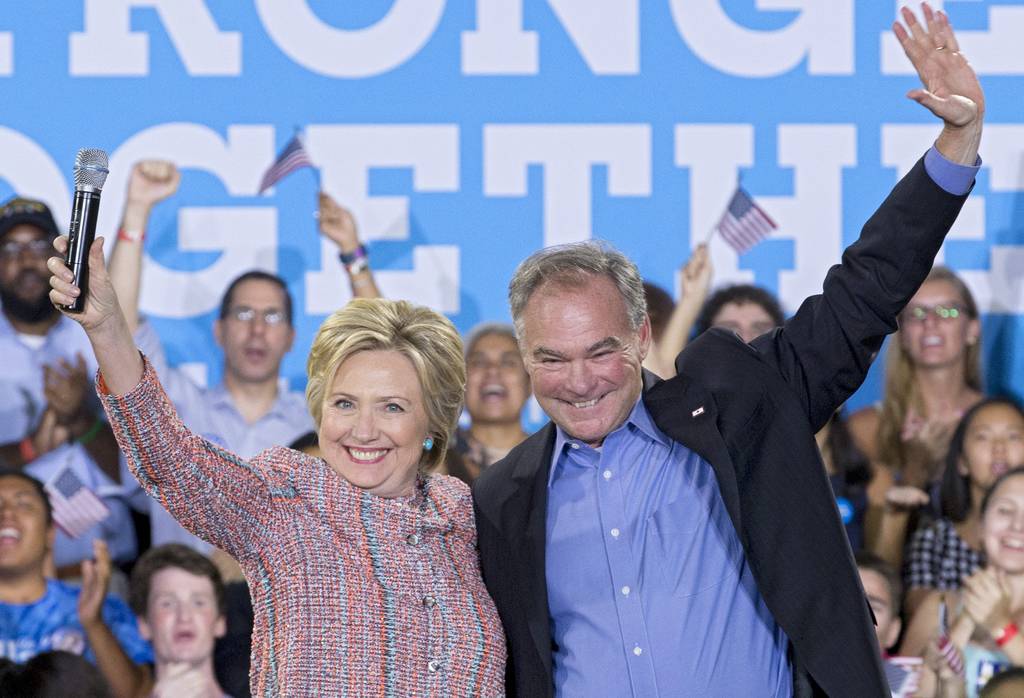 Elección. Hillary Clinton eligió al carismático Tim Kaine como compañero de fórmula. (EFE)