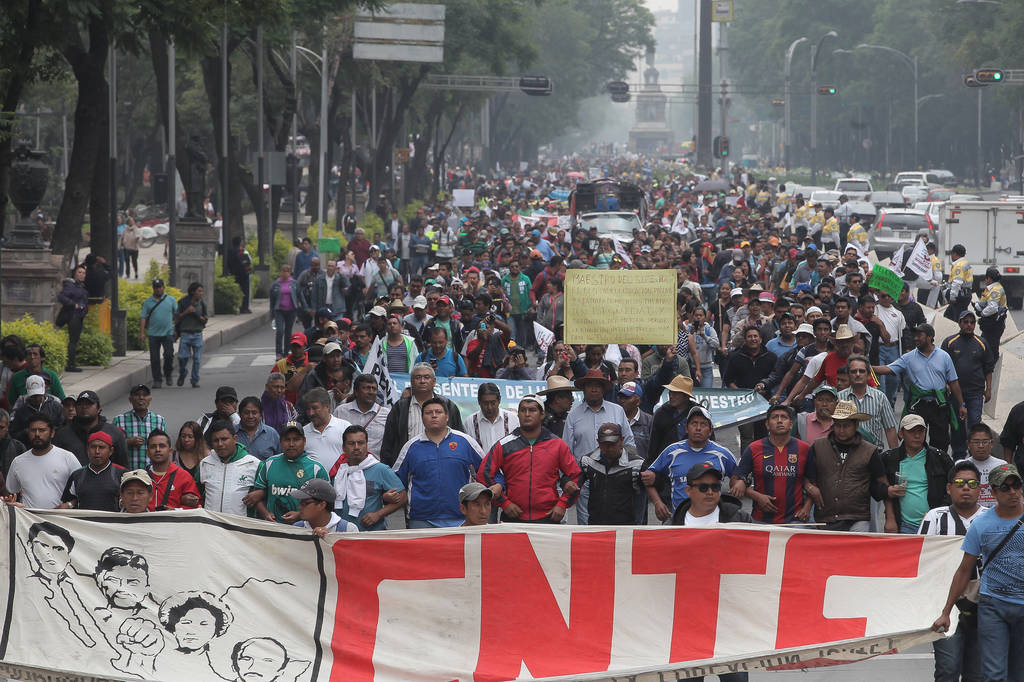 Sin fin. La CNTE ha manifestado que sus protestas y marchas seguirán a lo largo del país.
