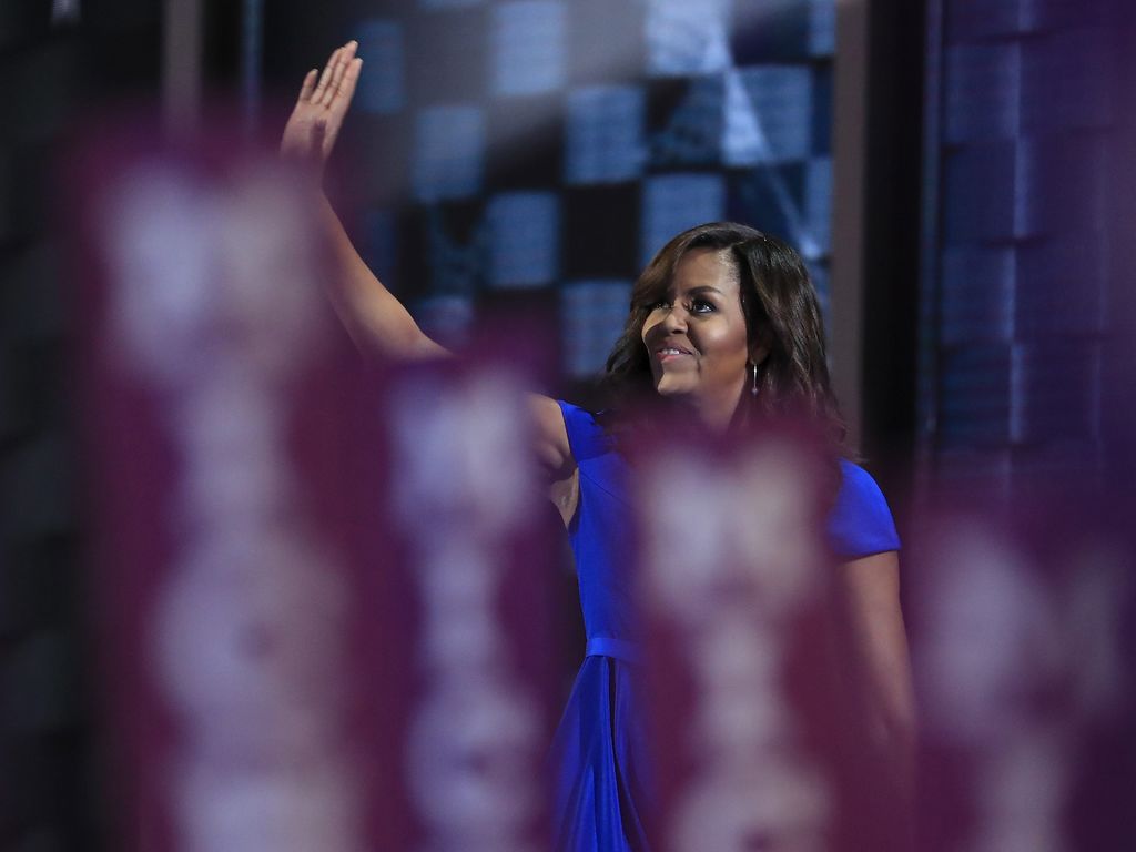 La primera dama, Michelle Obama, conmovió con su intervención. (EFE)