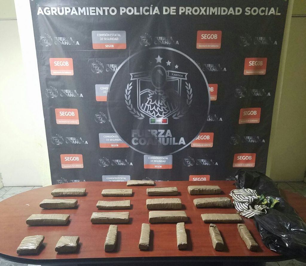 La droga asegurada fue puesta a disposición del Ministerio Público de la Federación adscrito a la Delegación Coahuila de la Procuraduría General de la República. (ESPECIAL)