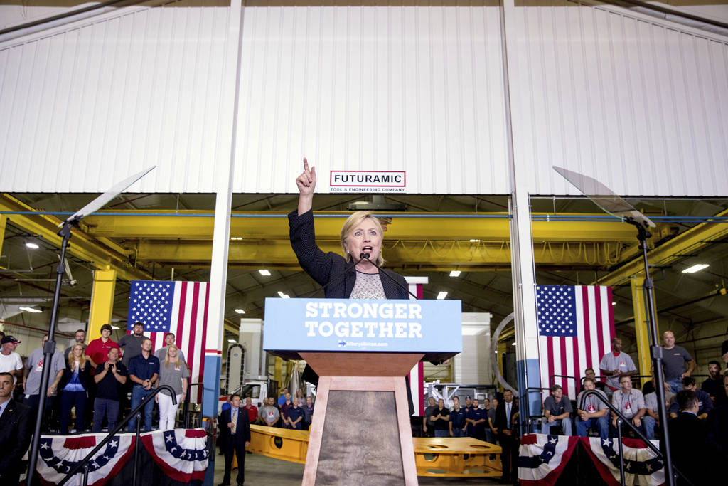 Plan. Hillary Clinton presentó ayer su plan económico en Michigan, uno de los estados con mayor sector manufacturero. 