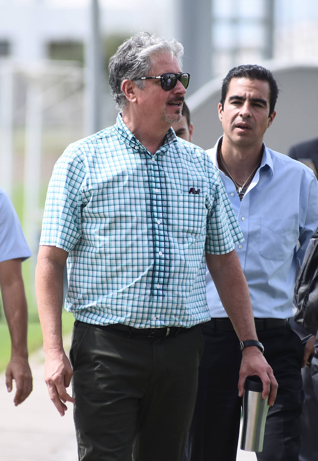 Alberto Canedo acudió al entrenamiento donde se despidió de los jugadores y del cuerpo técnico. (Jesús Galindo)