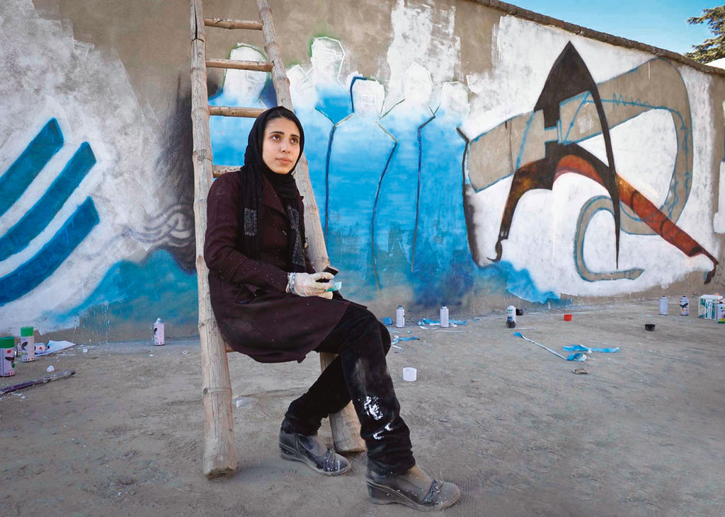Shamsia Hassani. Foto: Kabul at work / HAMMER Education