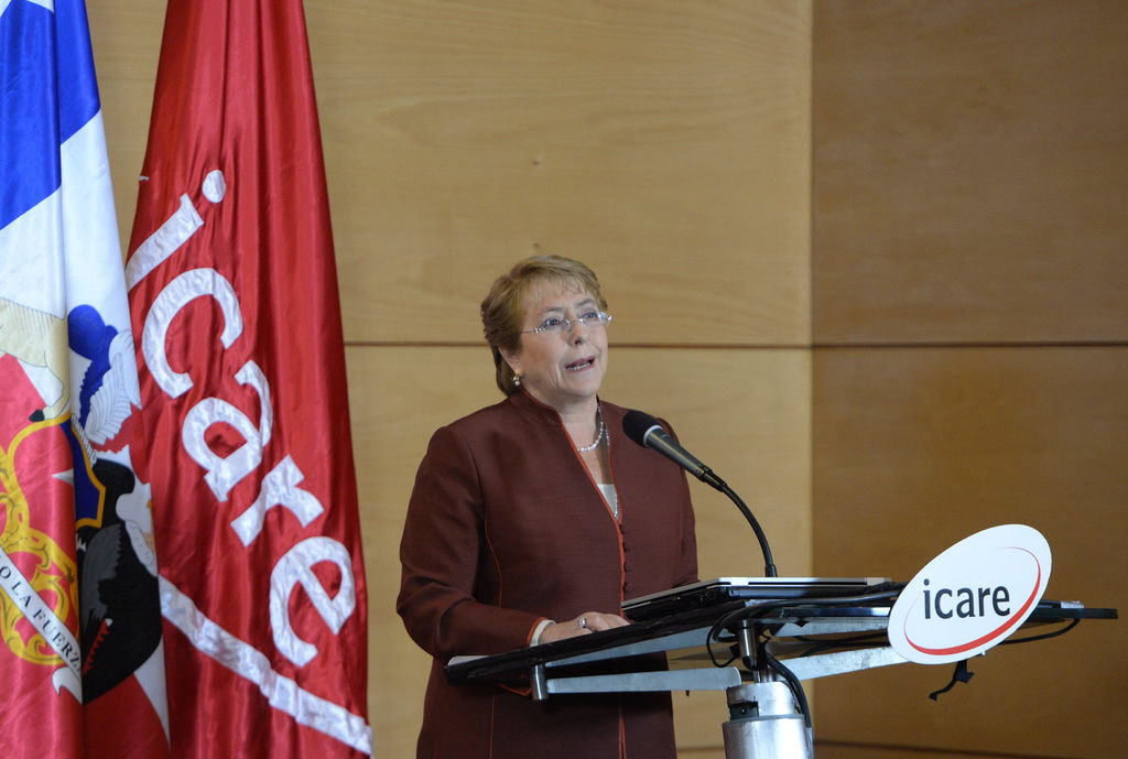 Michelle Bachelet llegó en agosto al 19 %, el máximo histórico. 