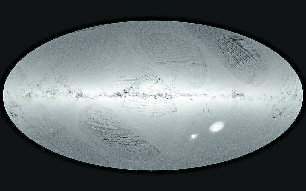 Mirada. Imagen publicada ayer por la Agencia Espacial Europea que muestra el mapa tridimensional más detallado de la Vía Láctea, elaborado por la misión espacial Gaia.