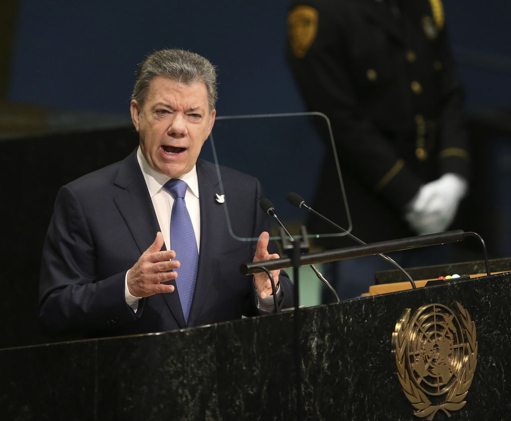Acuerdo. El presidente de Colombia habló del acuerdo con las FARC en la Asamblea de la ONU. 
