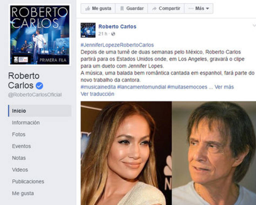 Anuncio. Fue en sus redes sociales donde el cantante brasileño anunció que trabaja en un tema junto a Jennifer López.