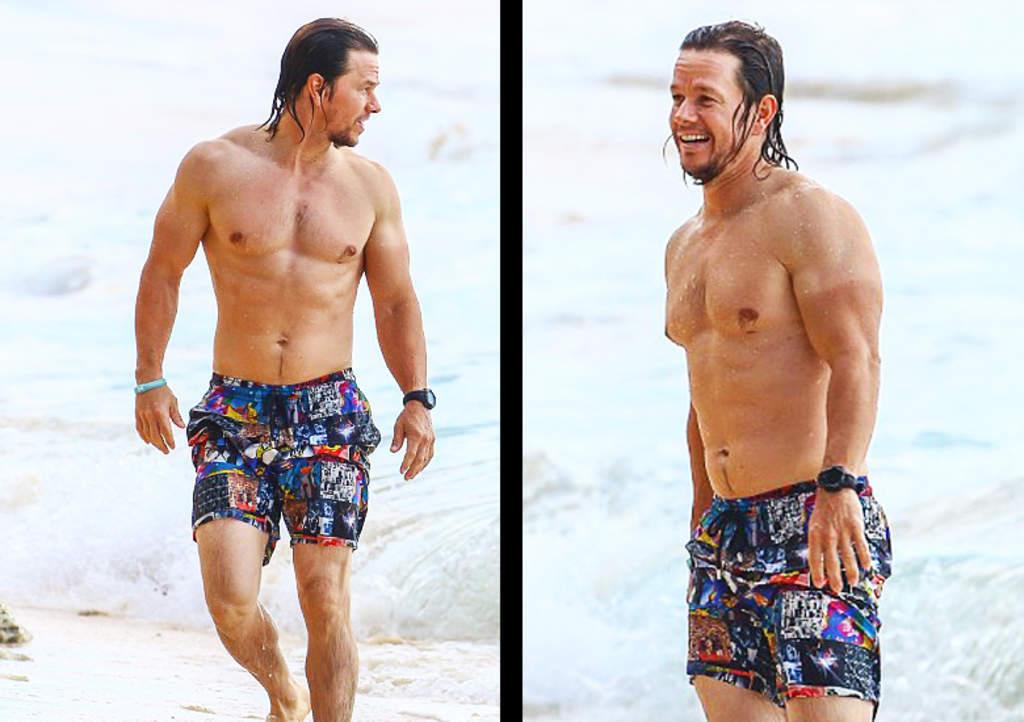 Mark lució su musculatura en las playas caribeñas. (ESPECIAL)