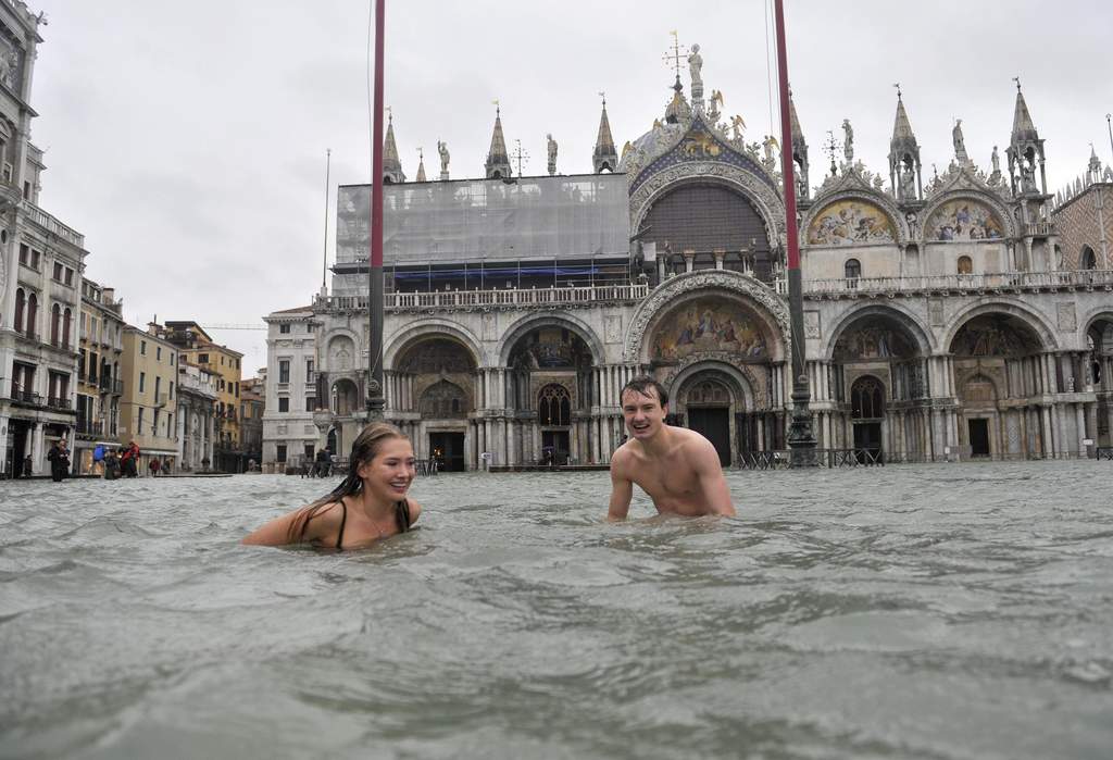 “Acqua alta” no es más que el aumento de nivel de la laguna de Venecia