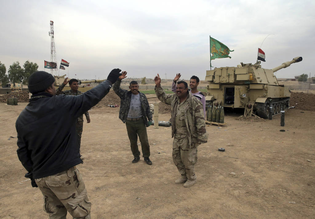 Logros. Las fuerzas iraquíes intentan consolidar los logros en el este de la ciudad de Mosul. 