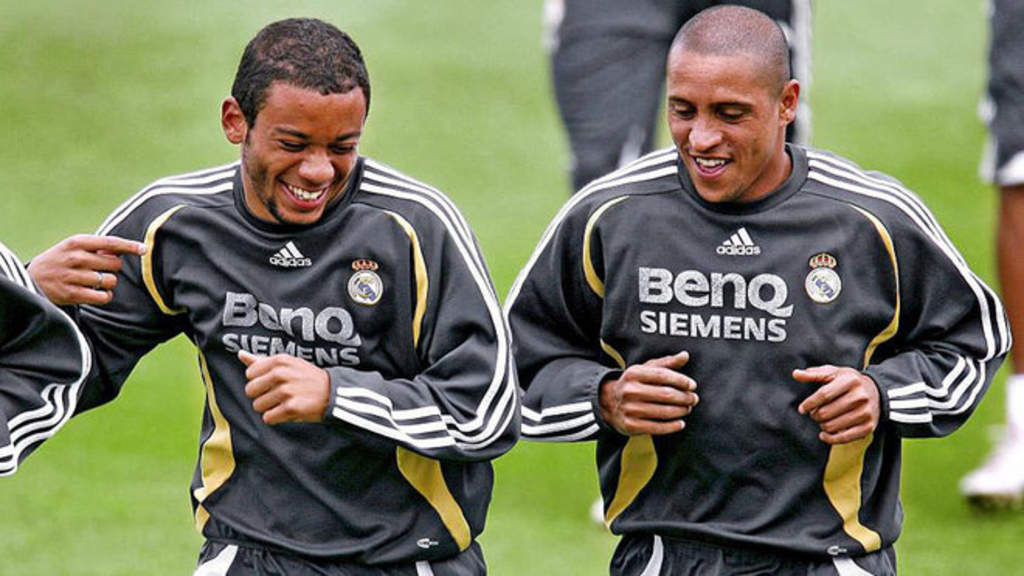 Marcelo y Roberto compartieron cancha en el Real Madrid en 2007. (MARCA) 