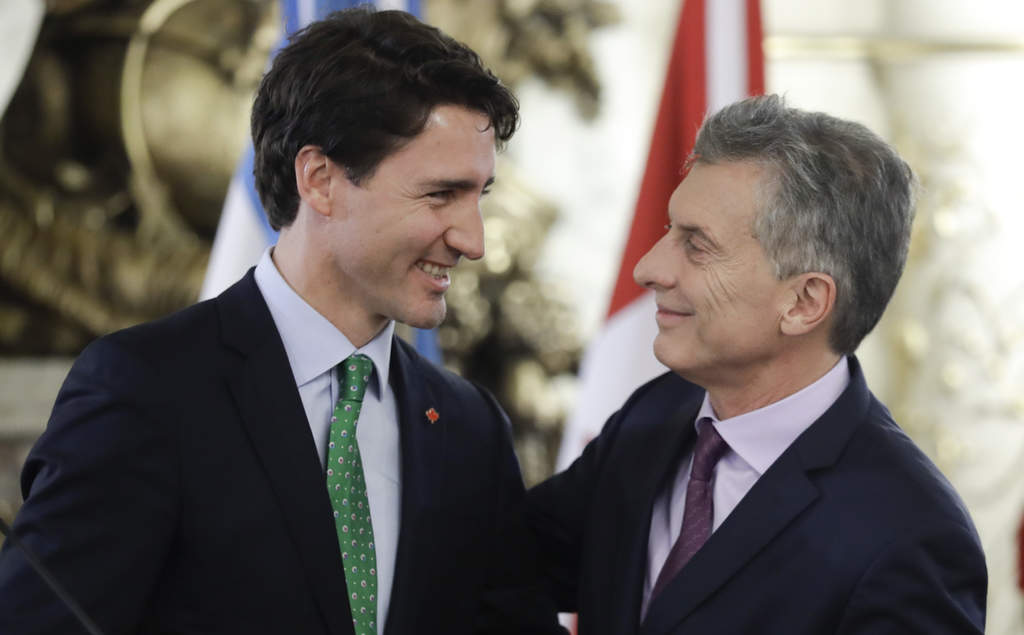 En su primer viaje oficial a Argentina, el primer ministro canadiense afirmó que su visita marca el 'inicio del relanzamiento de la cooperación y la amistad entre los dos países. (AP)