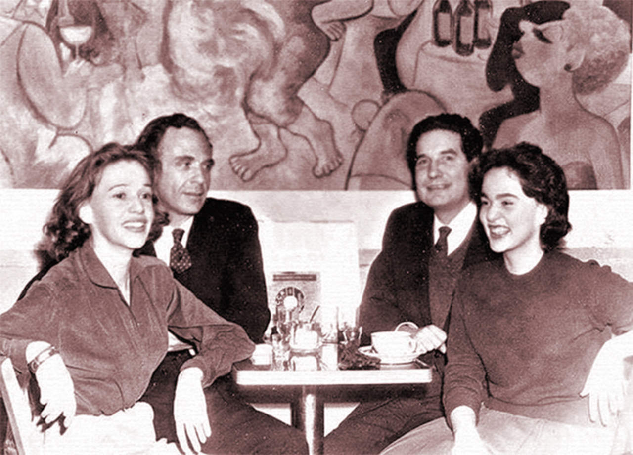 Elena Garro, Adolfo Bioy Casares, Octavio Paz y Helena Paz en Nueva York (1956). Foto: Archivo Siglo Nuevo