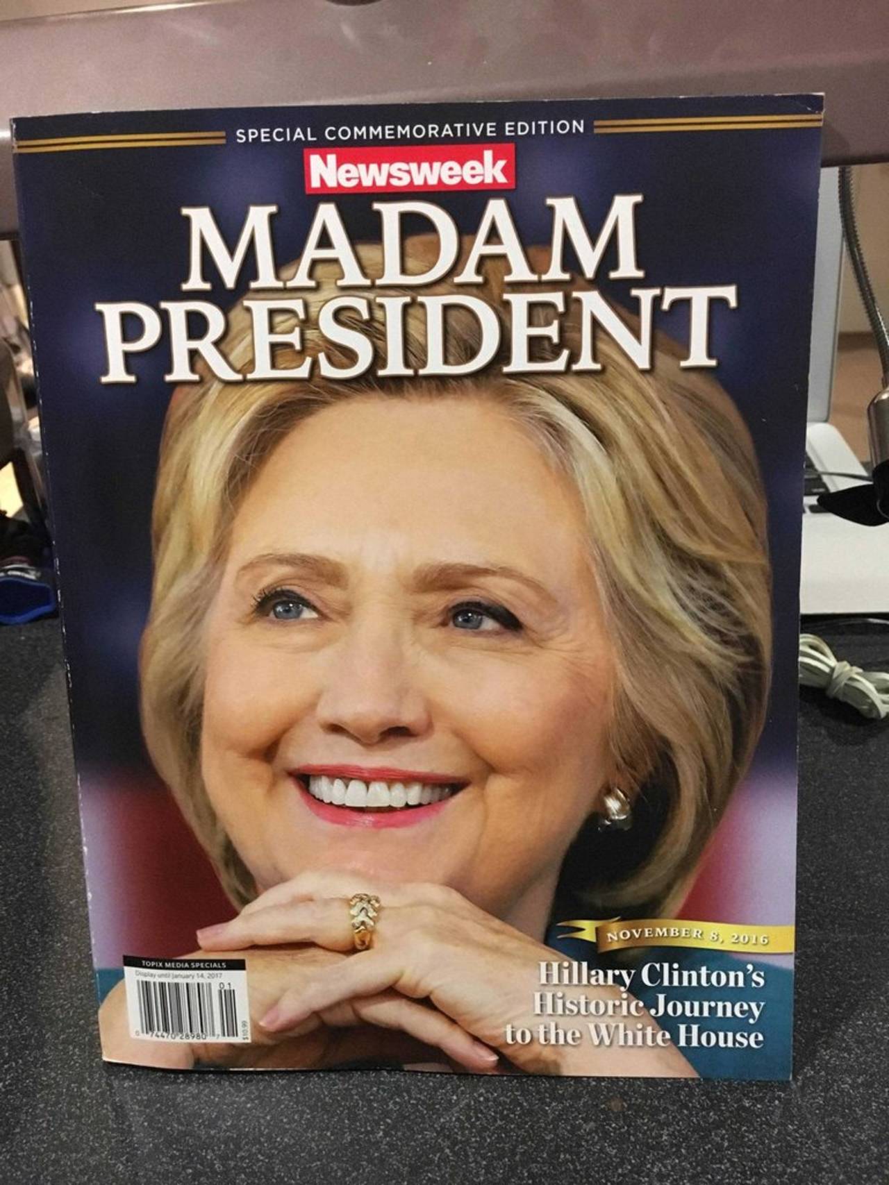 Elección. La edición se publicaría si Clinton ganaba.