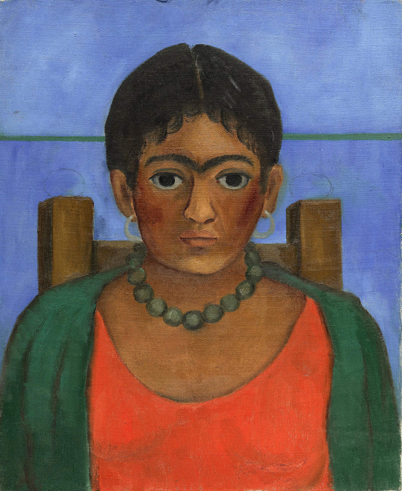 Niña con collar es un óleo sobre lienzo que pintó Frida Kahlo en 1929. (ESPECIAL)