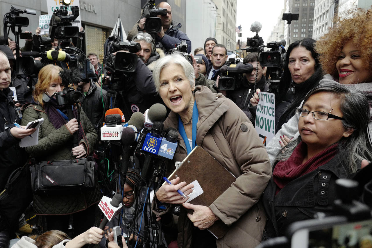 Lucha. La ex candidata del Partido Verde, Jill Stein, encabeza la campaña del recuento. 