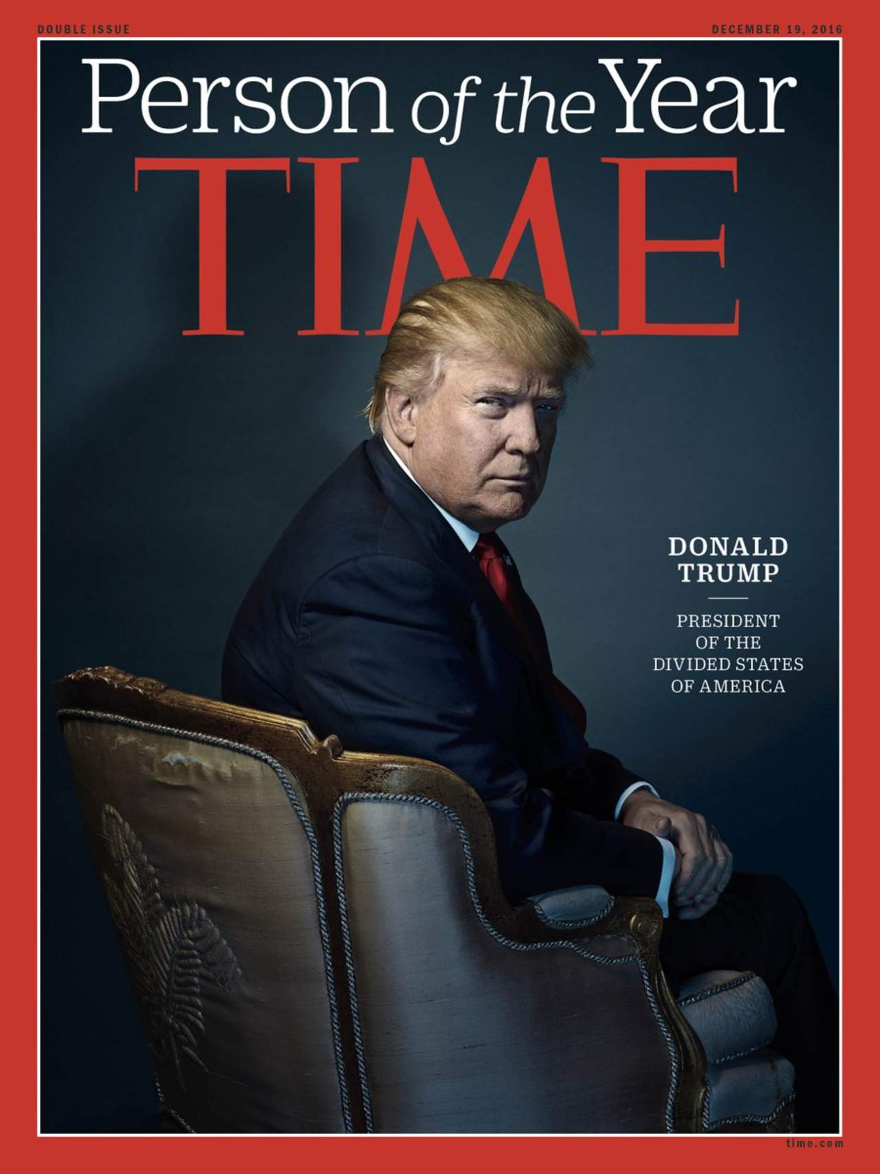 Donald Trump fue elegido como la 'persona del año' de Time. (ESPECIAL) 