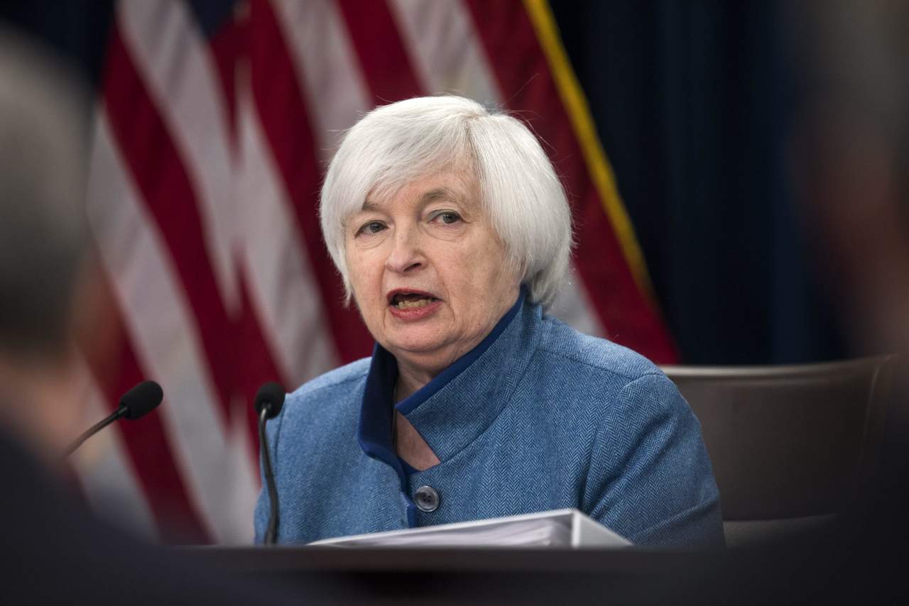  La presidenta de la Reserva Federal (Fed), Janet Yellen, anunció hoy la decisión de aumentar las tasas de interés. (EFE) 
