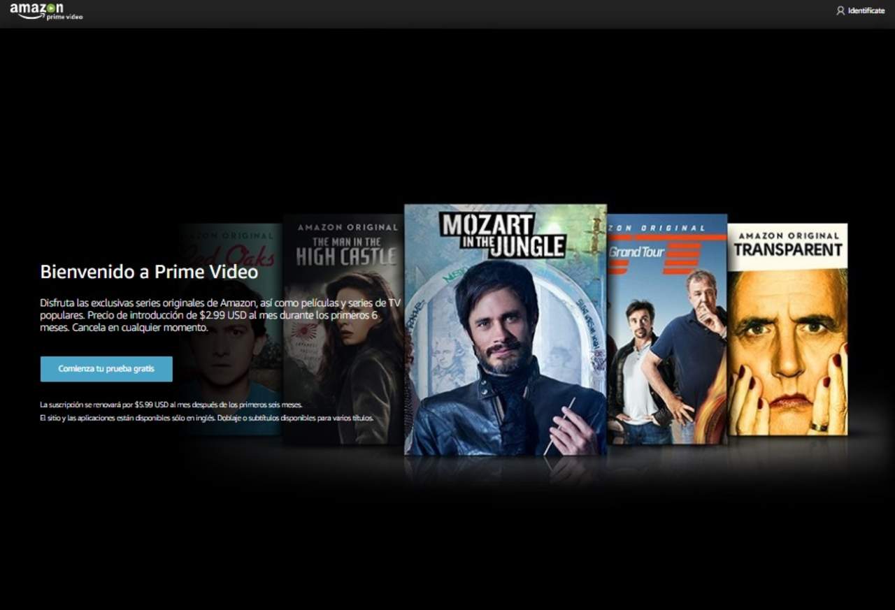 Amazon Prime Video llegó a México para competir con Netflix, Blim y Claro Video. (ESPECIAL) 