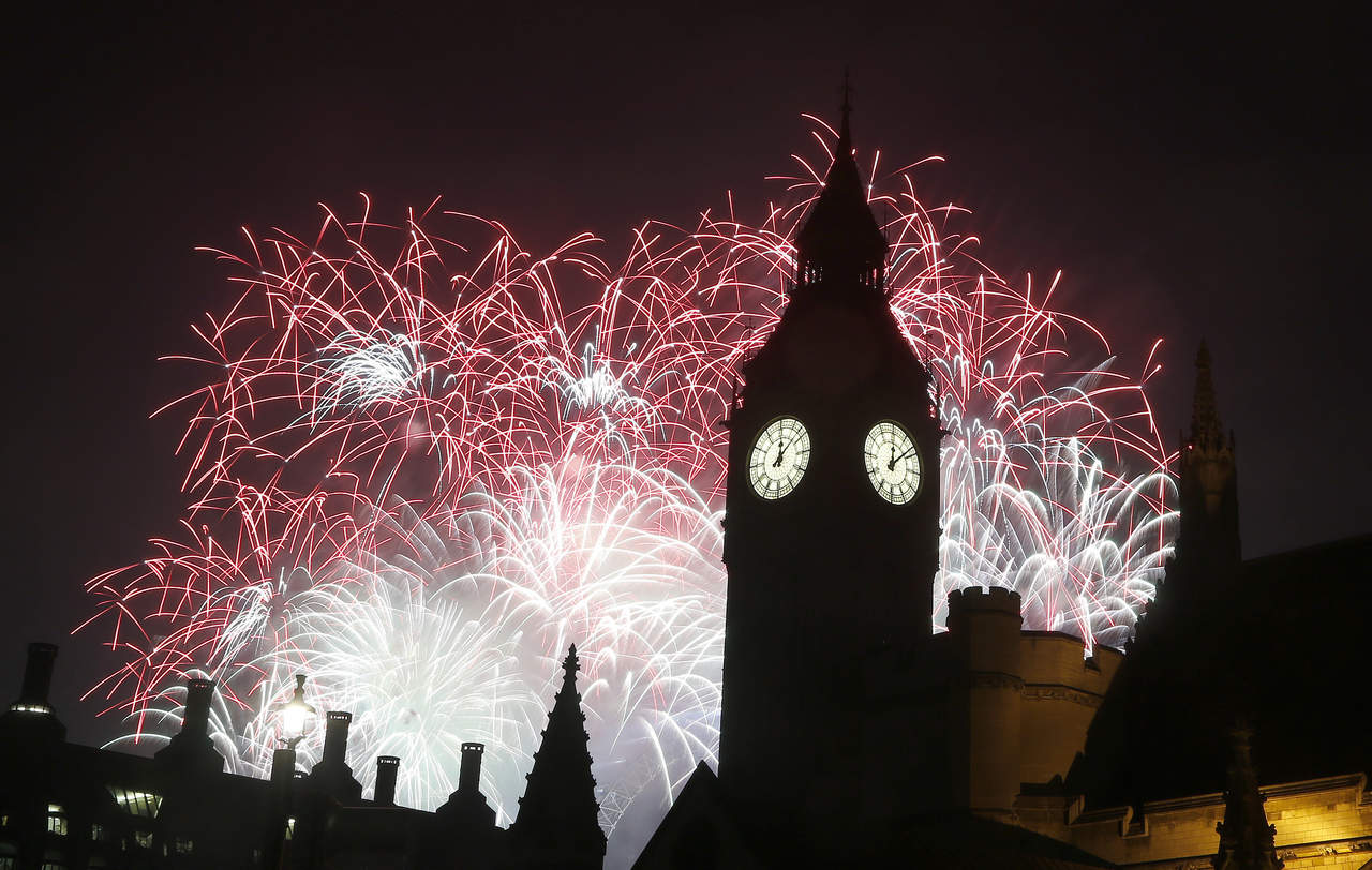 Señala el tiempo. El Big Ben marcó la llegada del año nuevo en Londres.