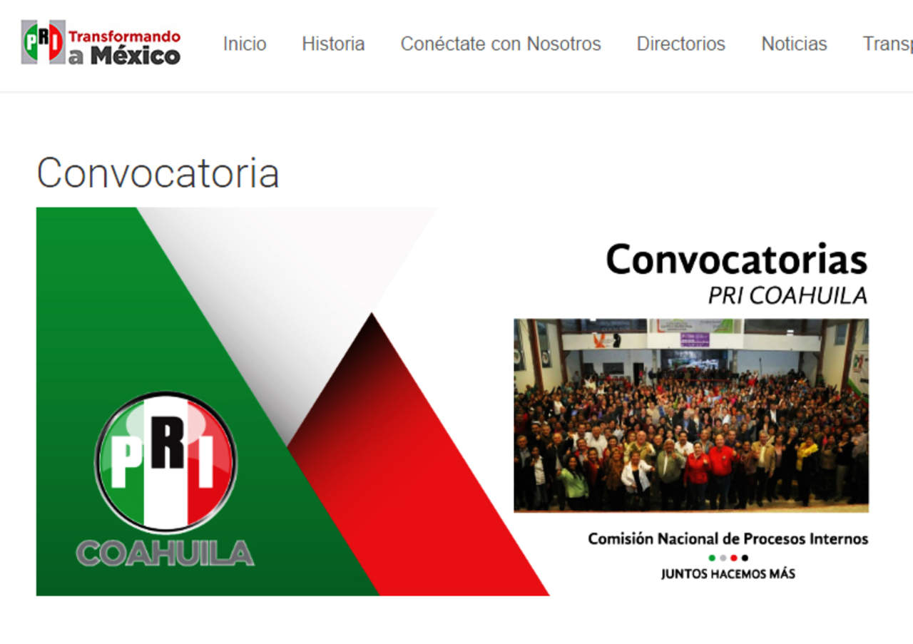 El anuncio se efectuó por parte de la titular del Comité Directivo Estatal del PRI en Coahuila, Verónica Martínez García. (INTERNET)