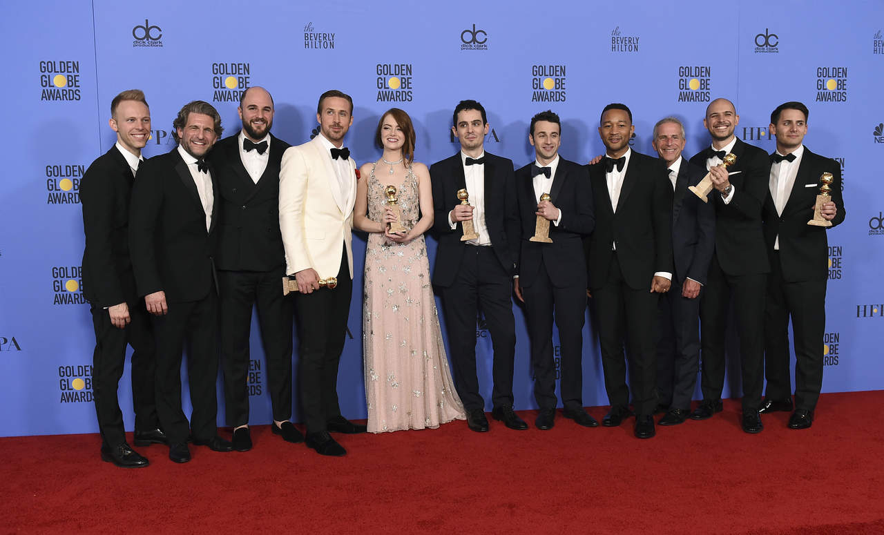 Mejor Película de Comedia. La La Land ganó las siete categorías en las que estaba nominada. (AP)