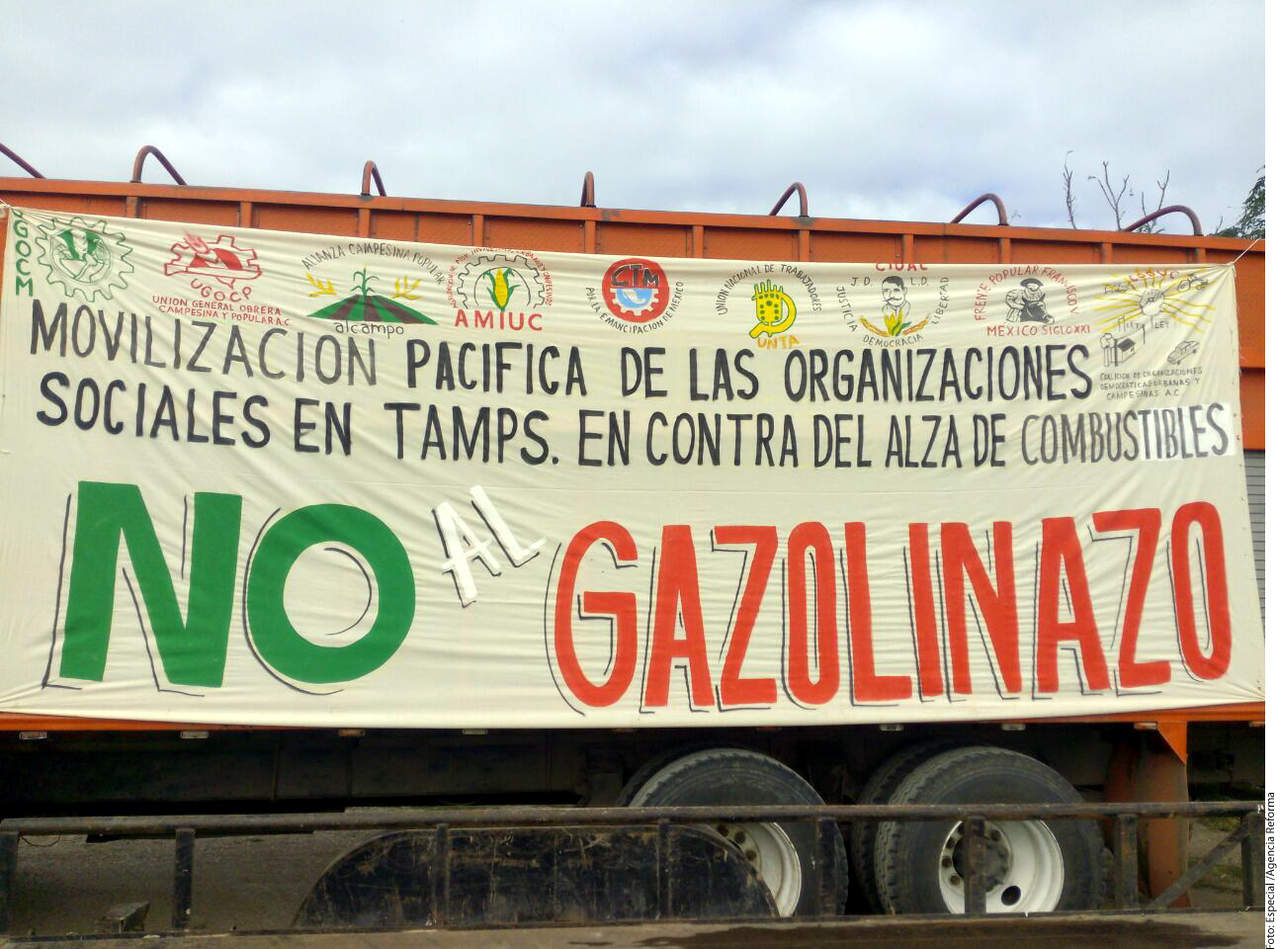 Se manifiestan. En los municipios fronterizos de Tamaulipas se reportaron movilizaciones.

