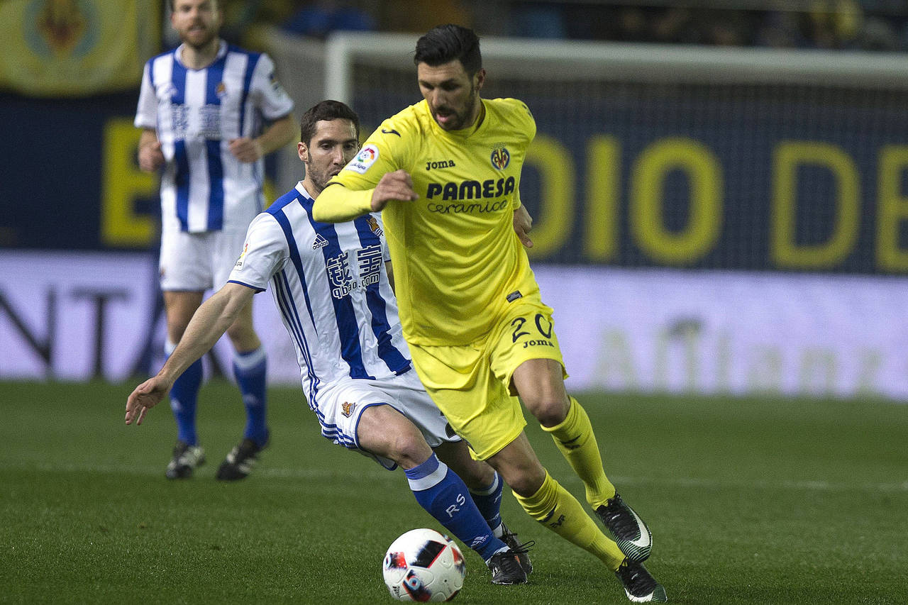 Villarreal no pudo hacer la remontada y empató 1-1 con Real Sociedad en el partido de vuelta de los octavos de final de la Copa del Rey. (EFE)