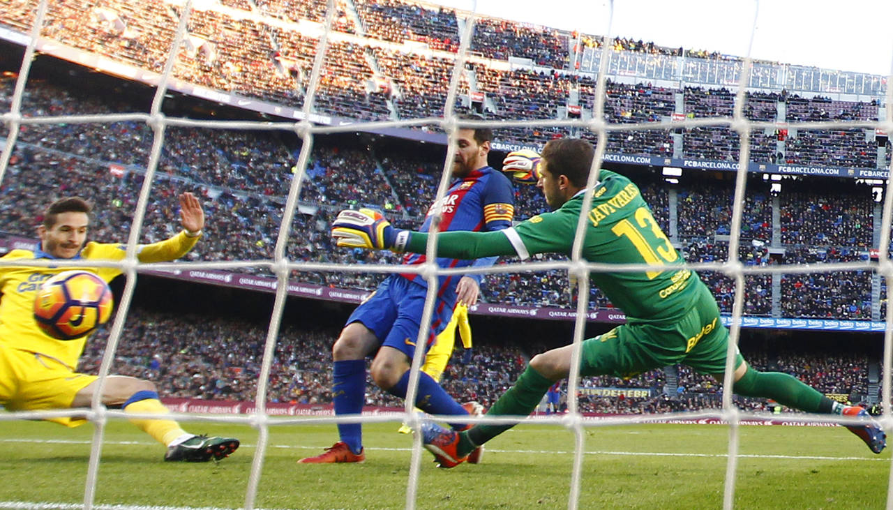 Lionel Messi apareció en el partido de ayer para colaborar con una anotación en contra de Las Palmas. (Fotografía de AP)