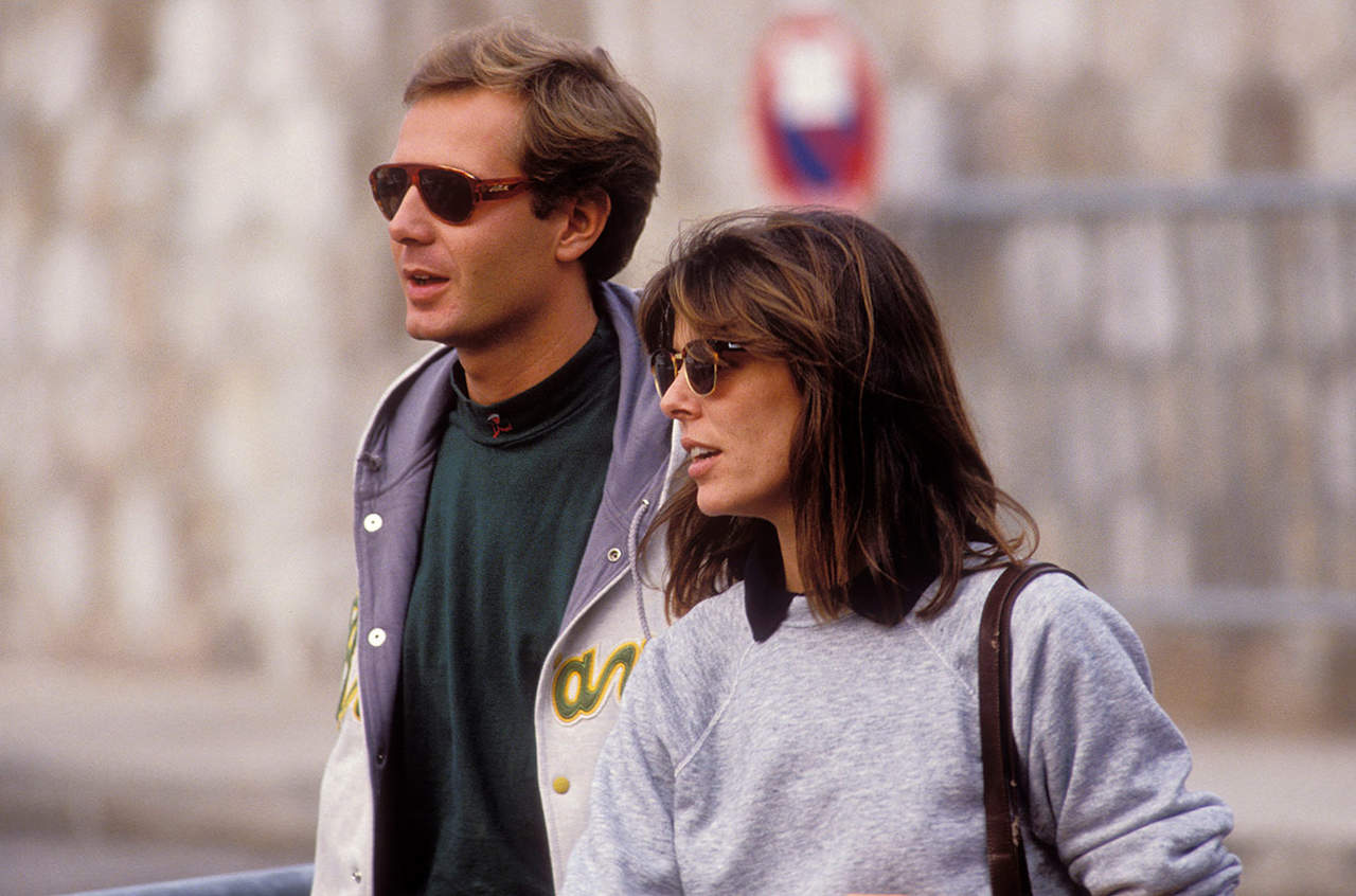 Stefano Casiraghi y Carolina en Monte Carlo en 1990.