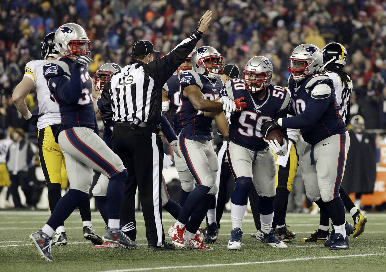 La defensa de los Patriots forzó dos entregas de balón en el duelo del domingo ante Pittsburgh. Defensiva de Patriots se gana el respeto tras un gran año