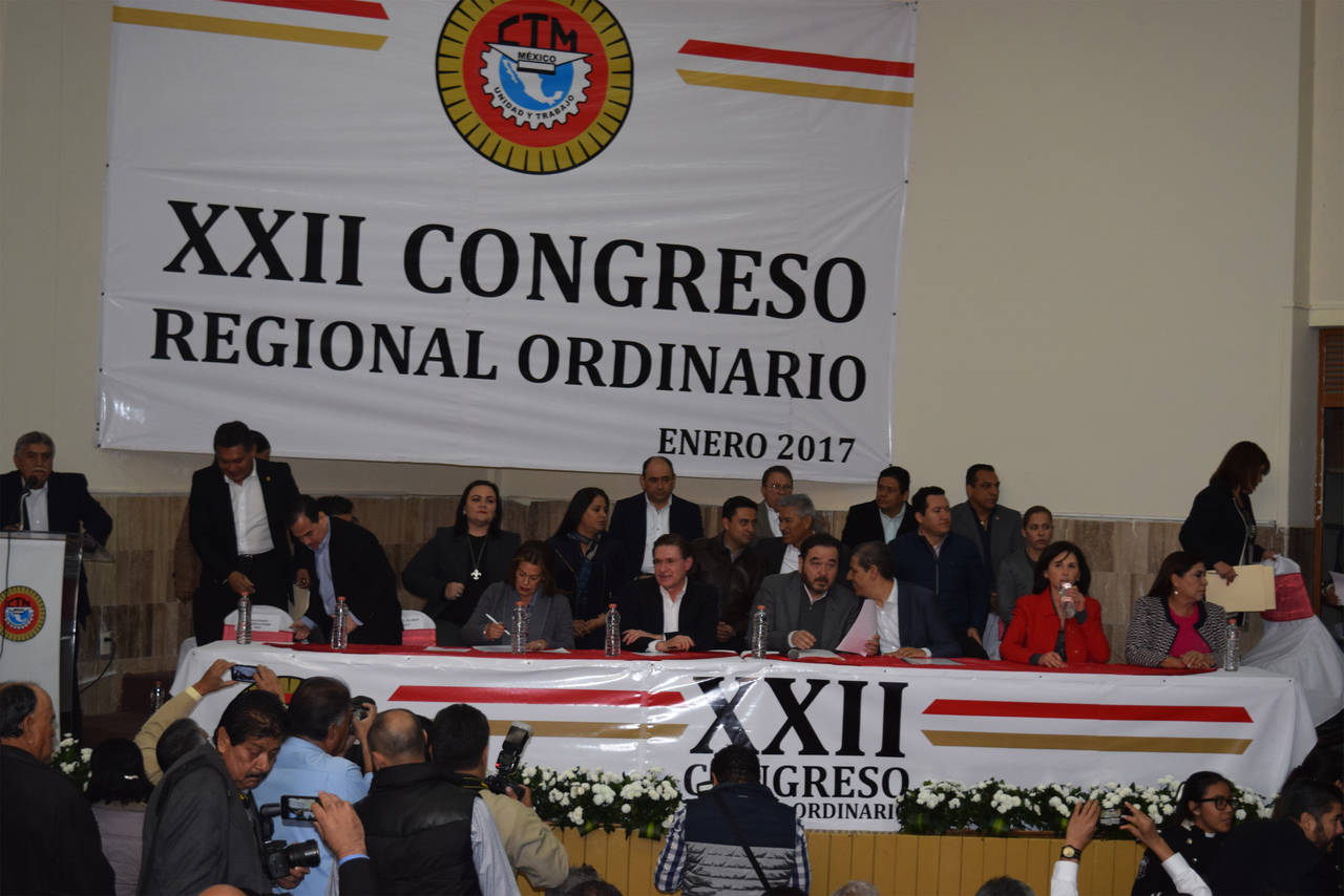 Congreso. Se llevó a cabo el 22 Congreso Regional Ordinario de la Confederación de Trabajadores de México.