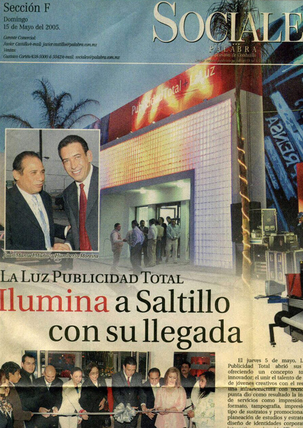 En una publicación de 2005, Moreira y el empresario aparecen juntos. (TOMADA DE PROCESO.COM.MX)