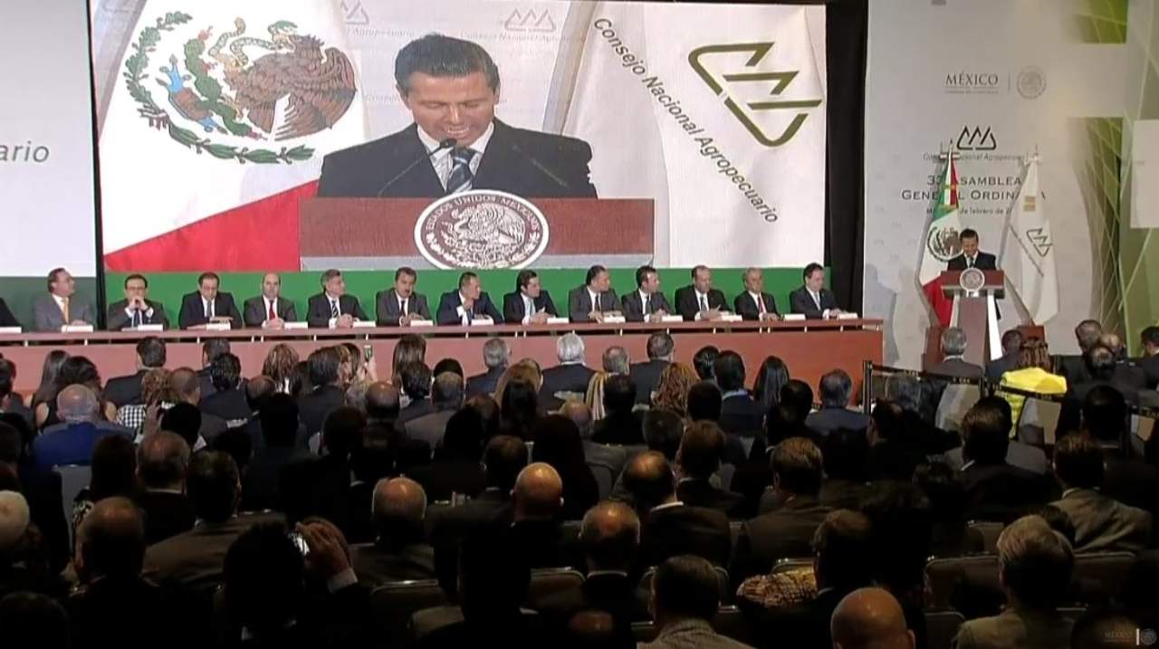 Peña Nieto encabezó la Clausura de la XXXIII Asamblea General Ordinaria del Consejo Nacional Agropecuario. (ESPECIAL) 