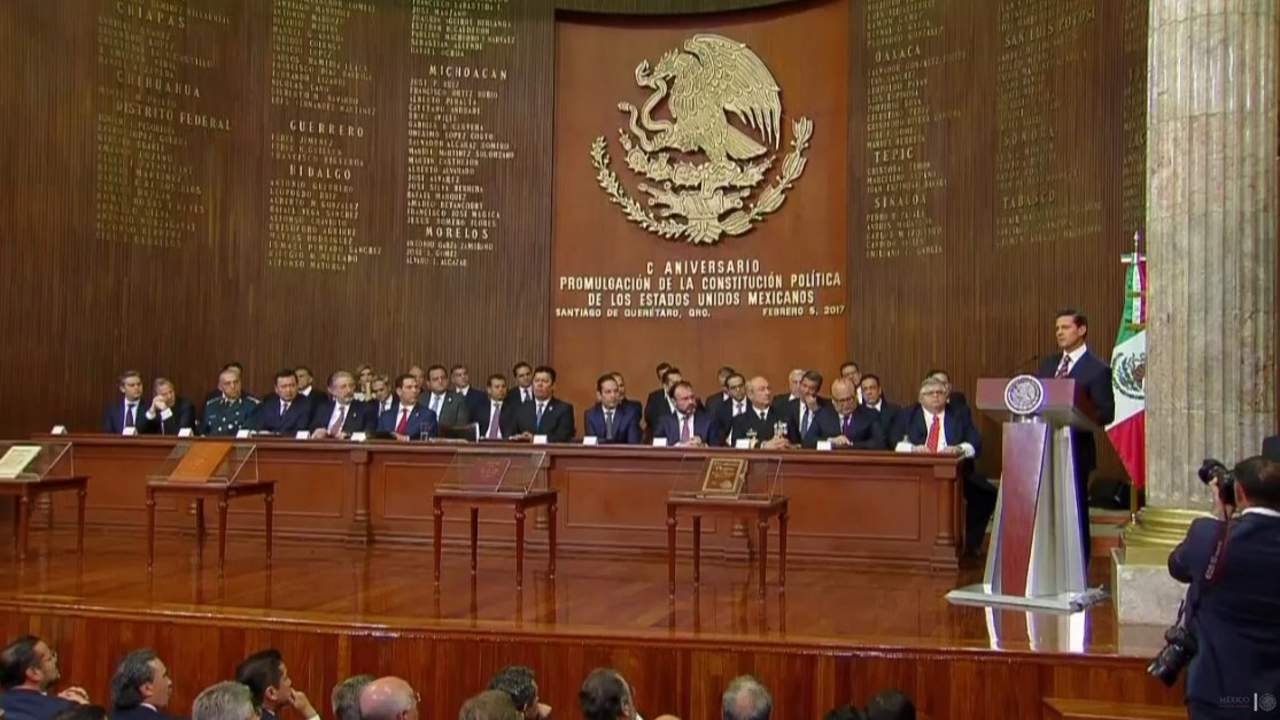 En la Ceremonia Conmemorativa por el 100 Aniversario de la Promulgación de la Constitución de 1917, el mandatario llamó a honrar la obra de los constituyentes. (ESPECIAL)