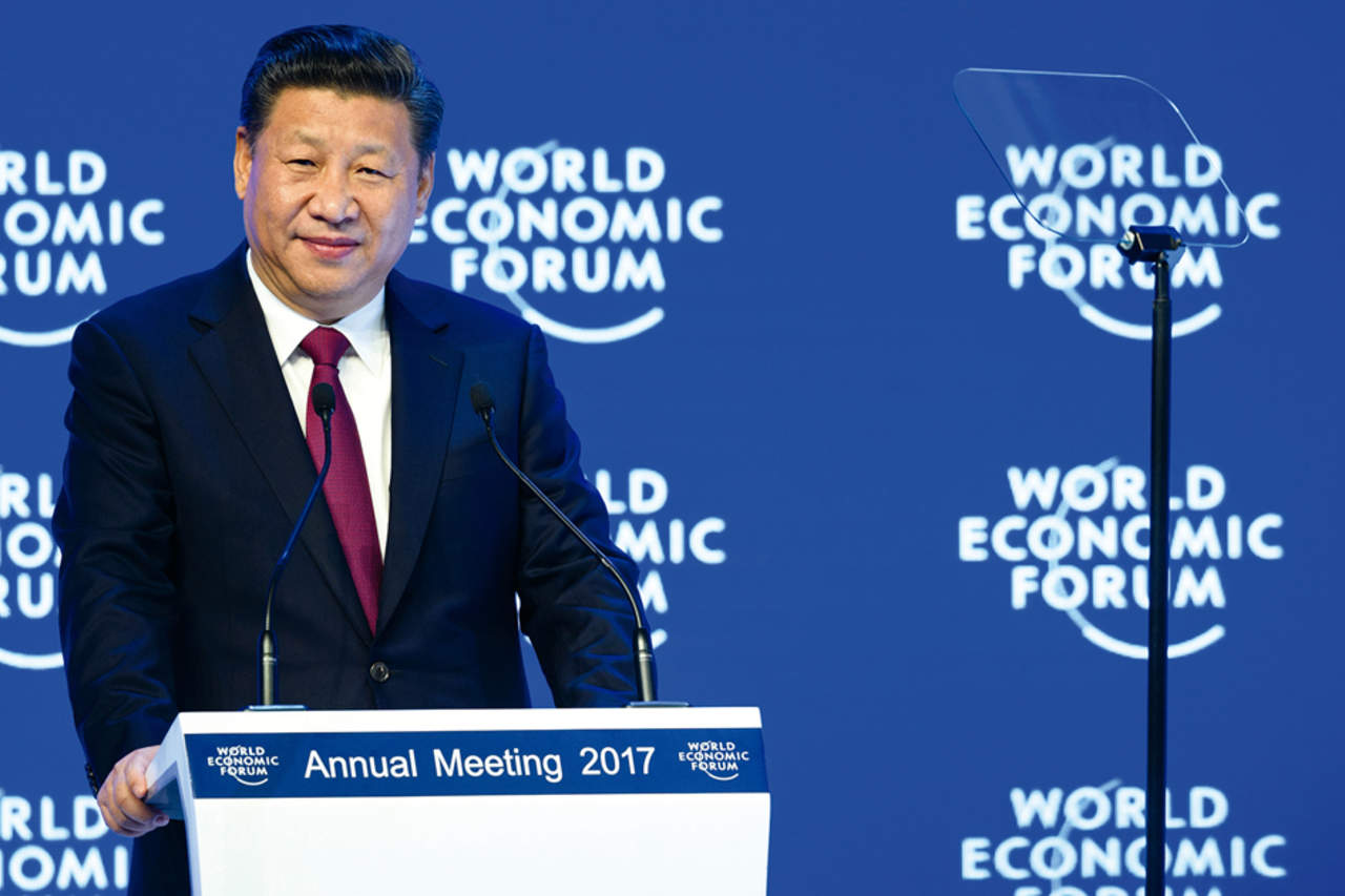 Xi Jinping, presidente de la República Popular China en la reunión anual de Foro Económico Mundial 2017 en Davos, Suiza. Foto: Foro Económico Mundial