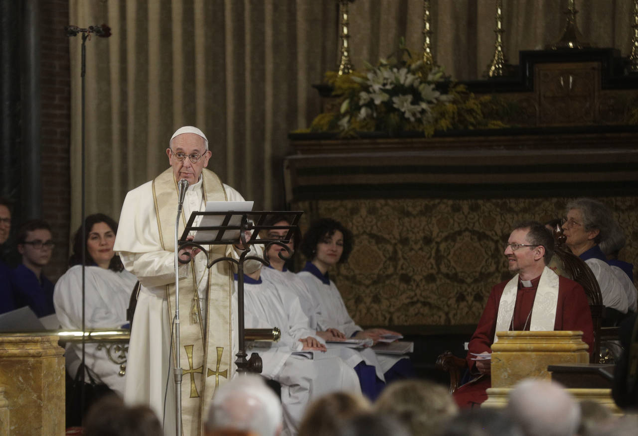 Celebra. El papa Francisco defendió la importancia de la reconciliación frente a las divisiones.