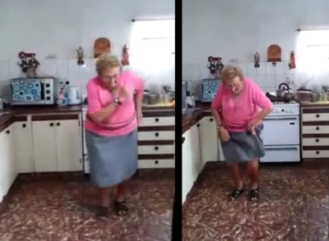 Esta abuelita se vuelve la sensación al bailar cumbia