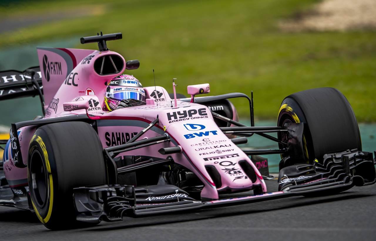 Este año Force India tiene al rosa como principal color del equipo. 