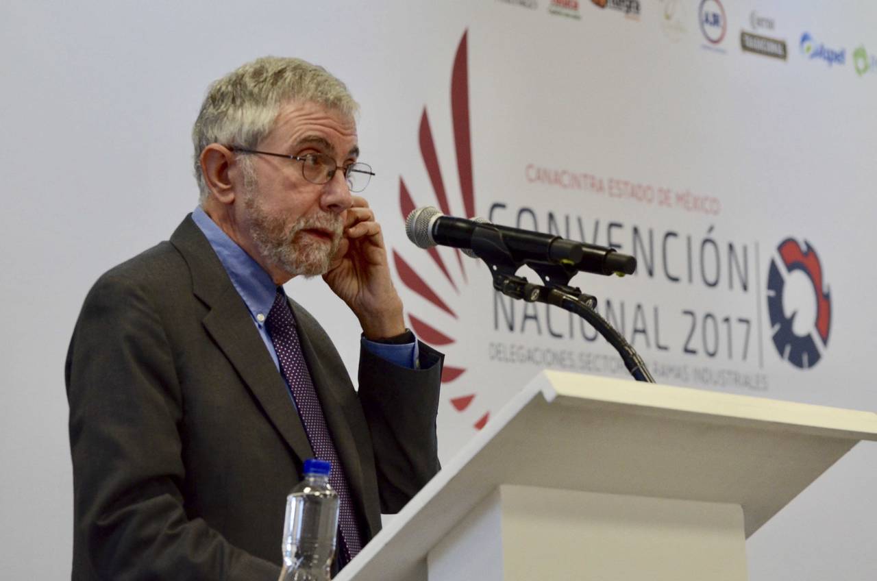 Industria. El economista  Paul Krugman, Premio Nobel de 2008, en la X Convención Nacional de la Canacintra.