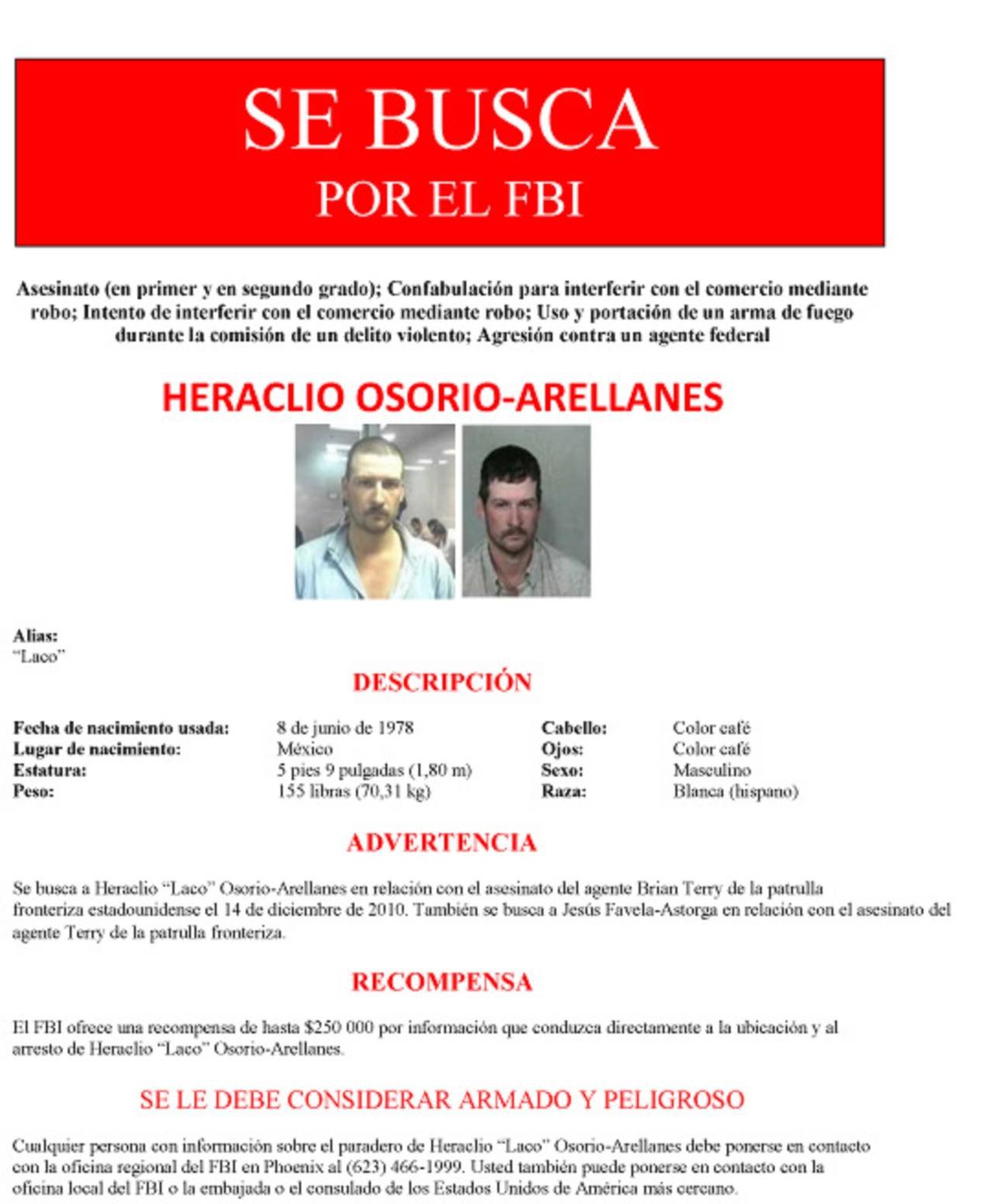 Extradición. Osorio Arellanes será solicitado para su extradición a Estados Unidos. 