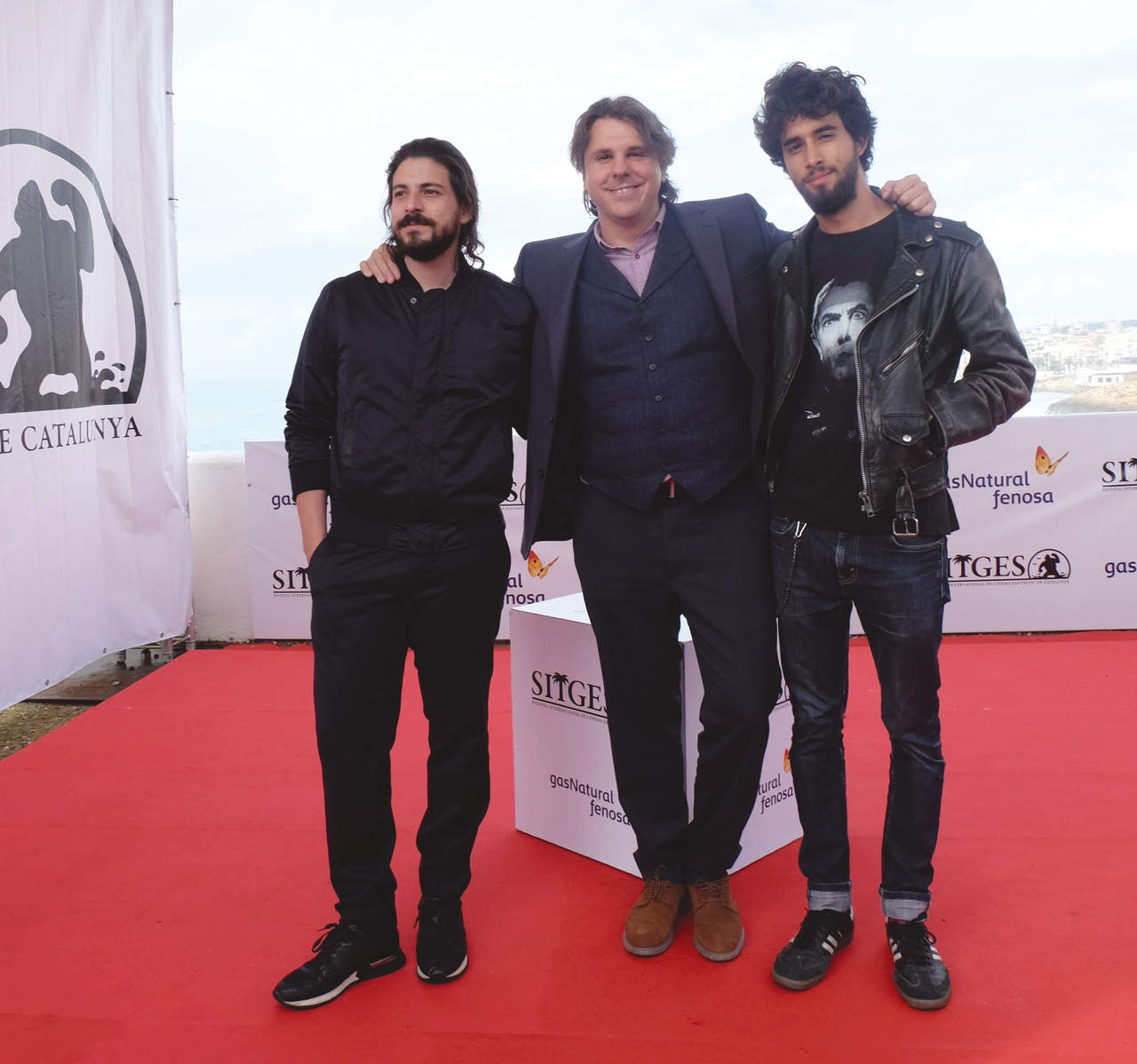 Víctor Dryere, Raúl Cerezo y Emiliano Rocha en 49th Sitges Film Festival. Foto: Cinépolis Distribución