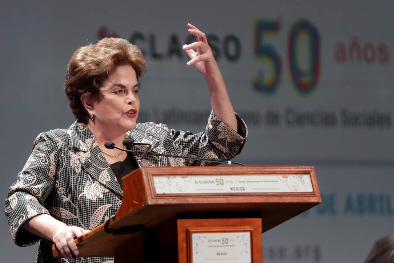 Visita. La ex presidenta de Brasil, Dilma Rousseff, participó en un coloquio en la CDMX.