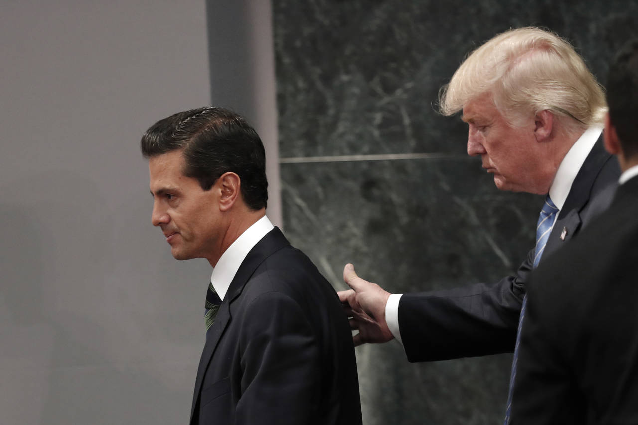 Diálogo. Según Peña Nieto, busca con Trump modernizar el Tratado de Libre Comercio.