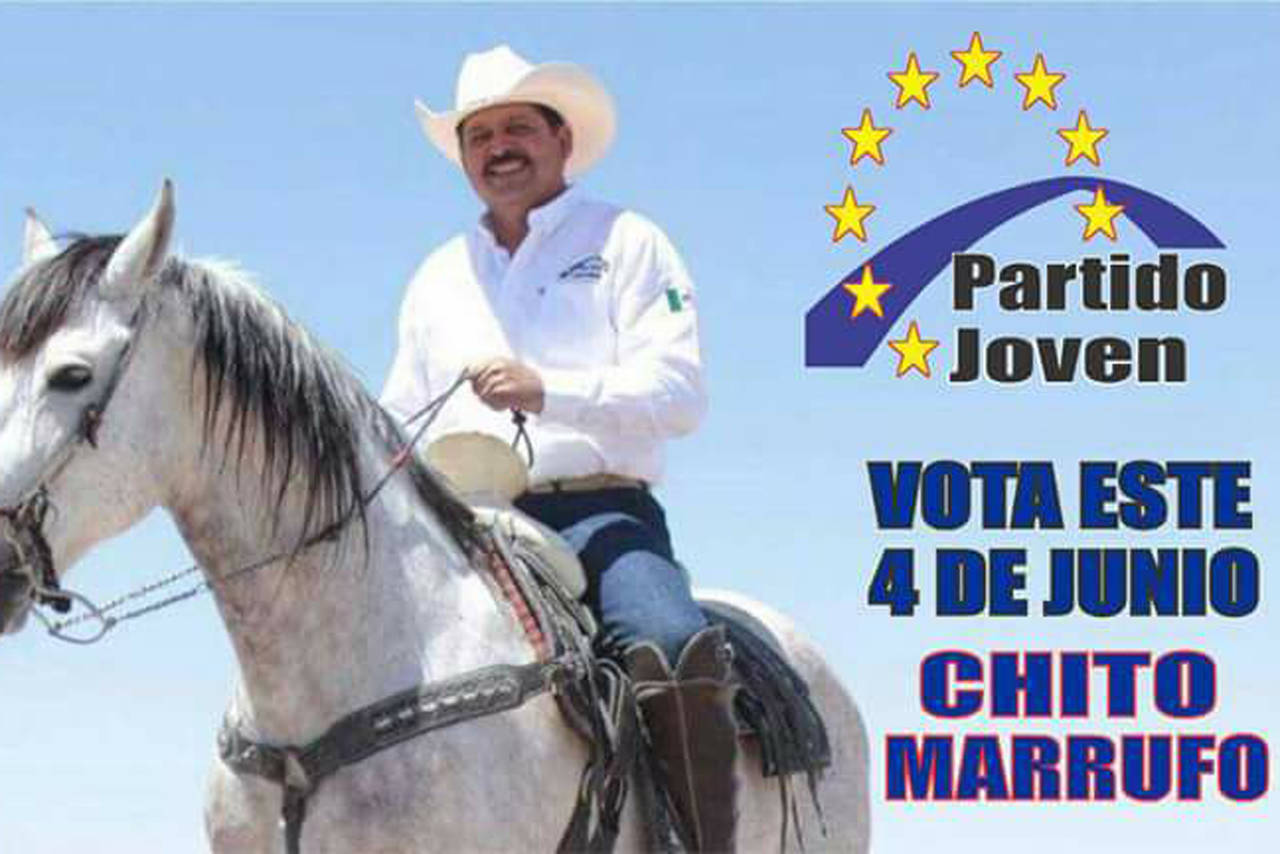 Prcoeso electoal. Juan Antonio Marrufo López conocido como 'Chito Marrufo'. (FACEBOOK)