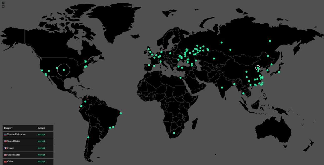 Este es un mapa que ha circulado en redes sociales donde se muestran los países que estarían siendo afectados. (TWITTER)