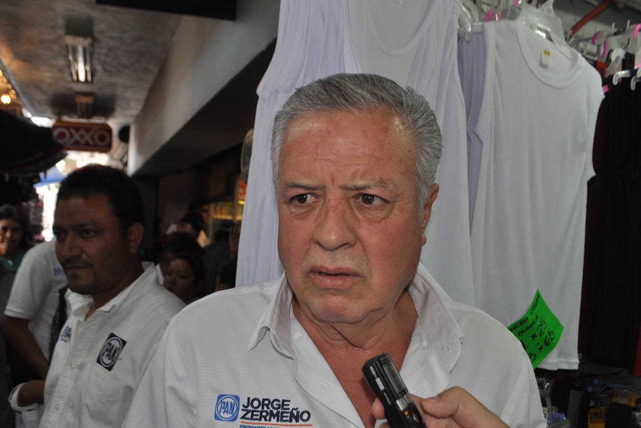 Seguridad. Jorge Zermeño, candidato del PAN, dijo que Torreón necesita una Policía confiable. (FABIOLA P. CANEDO)