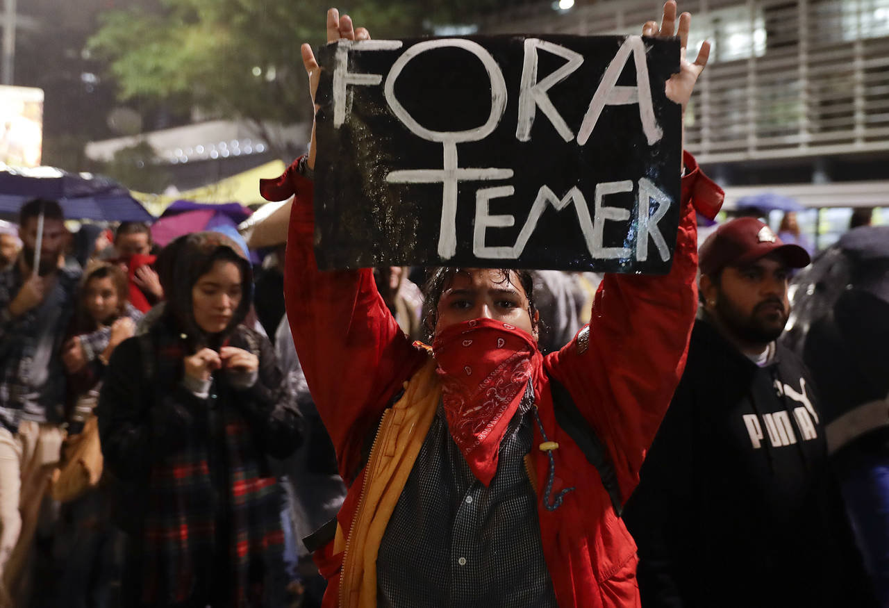 Renuncia. La oposición de izquierda pide la renuncia de Temer y que convoquen a elecciones presidenciales. 